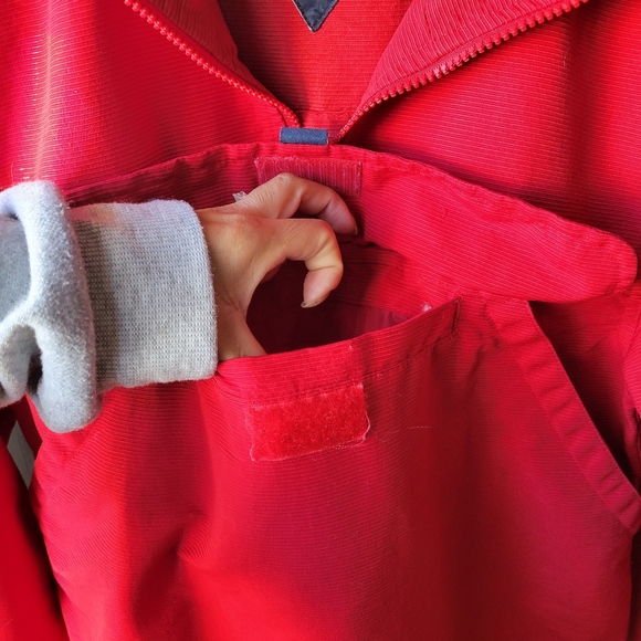 VINTAGE Tommy Hilfiger Tommy 90's/Y2K Red Anorak Jacket Size XS Hooded Zipper - Picture 3 of 16